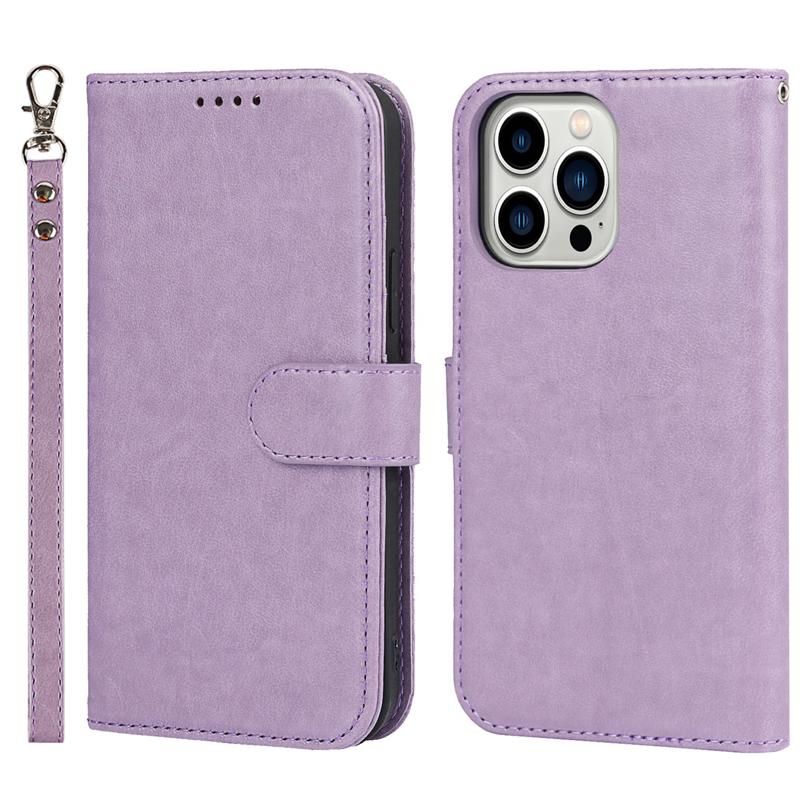 Pro iPhone 14 Pro Max Leather Phone Cover R61 Texture Felled Seam Phone Case with Wallet Stand Pro iPhone 14 Pro Max Leather Phone Cover R61 Texture Felled Seam Phone Case with Wallet Stand